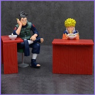 PS3 NARUTO Uzumaki Naruto Umino Iruka Ichiraku Ramen Scene Action Figure Anime Collections Ornament