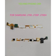 TOMBOL FLESIBLE FS HOME BUTTON UI UP SAM J700 + SENSOR + CONNECTOR HEADSET HANDFREE HF ORI GALAXY J7