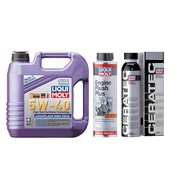 Liqui Moly Leichtlauf Full Syn 5W-40 w CeraTec &amp; Engine Flush Package