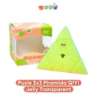 Puzzle Cube 3x3 Pyramid Triangle Qiyi Transparent Jelly - Puzzle Cube