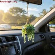 KSOUNLG11 Beaded Car Charm, Sun-Kissed Warm Succulent Car Charm, Charm Multi-Beaded Sunny Car Pendan