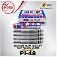 ISUZU NPR 4BAA1, 4BCI, 9.5 V GLOW PLUG (PI-48) 1SET