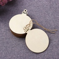 factory TINKSKY 10pcs Wooden Round Bauble Hanging Christmas Tree Blank Decorations Gift Tag Shapes F