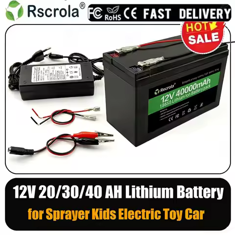 12V 20Ah 30Ah 40Ah 18650 3S Lithium Battery Pack Built-in BMS High Current Rechargeable Battery For 