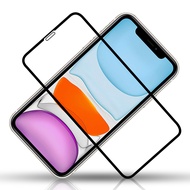 ฟิล์มกระจก นิรภัย เต็มจอ กาวเต็มแผ่น ไอโฟน11 / ไอโฟน XR ขอบสีดำ  Use For iPhone11 / iPhone XR  Full Glue Tempered Glass Screen (6.1) Black
