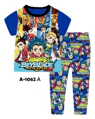 Baju Tidur Budak Lelaki Boy Fashion Baju Budak  Pyjamas   Sleepwear Ailubee Beyblade A1062