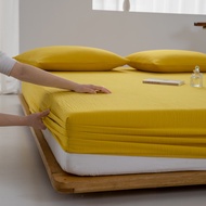 ผ้าคลุมเตียงขนาดคิงไซส์แบบเดี่ยวผ้าปูเตียงผ้าปูที่นอนผ้าปูที่นอนผ้าฝ้ายนุ่มเข้ารูปขนาด100/120/150/18