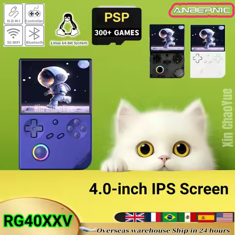 ANBERNIC RG 40XX V Retro Handheld Game Console 4.0-inch IPS Screen Linux 5G WIFI RG40XXV Video Playe