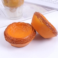 PU Simulation Food Egg Tart Model Fun Portuguese Egg Tart Decompression Pinch Toy diy Food Toy Egg T