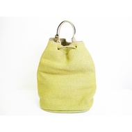 Authentic BOTTEGA VENETA Hemp and Leather Drawstring Shoulder Bag Pre-owned #7053