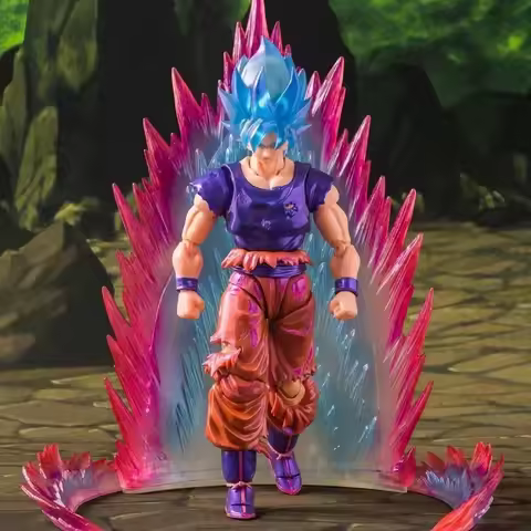 SHF Super Blue Wukong Battle Damage Form Dragon Ball Handmade Extreme Breakthrough Sparkle Soul Figh