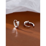 S925 Hikaw Silver Hoop Small Earrings for Women Earings for Women Hikaw Earings for Kids Piercing Hy