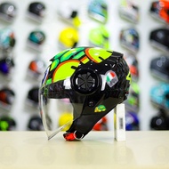 Royal M787 3/4 Helmet matte black + Turtle Sticker