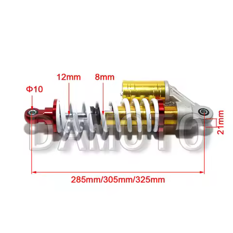Rear Spring Gas Nitrogen Shock Absorber Springs Suspension 285MM 305MM 325MM For Motorcycle E-Bike A
