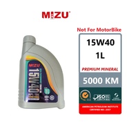 Mizu 15W40 1L Mineral Engine Oil  [FOC Sticker] Minyak hitam toyota honda perodua proton mazda nissa