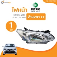 DEPO ไฟหน้า TOYOTA VIOS ปี 2017 ถึง 2020 (ธรรมดา) (112-1154L-RDM  112-1154R-RDM) (1 ชิ้น) | AUTOHUB