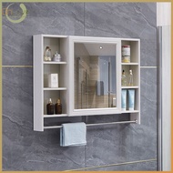 Bathroom Mirror Cabinet wall-mounted bathroom mirror with storage rack Nordic bathroom mirror box toilet storage cabinet