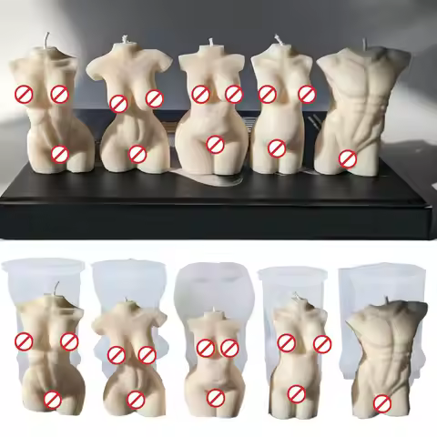 Male Female Body Scent Candle Silicone Mold Torso Sculpture Gyspum Craft Ornament Human Resin Cerami