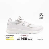 Aerostreet 37-44 Osaka Putih Putih Abu Muda - Sepatu Sneakers Casual Pria Wanita Aero Street 21HH20