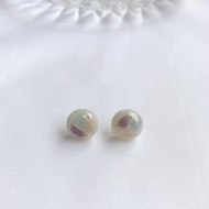 蛋糕塔。天然紫水晶 粉晶 海藍寶 貼耳耳環 抗敏耳針