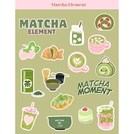 🍵 Matcha Element Sticker Sheet