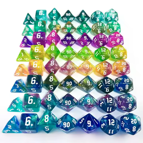 Essential Dice for DND Games, 7pcs Polyhedral Dice D4-D20 for Entertainment Tabletop Game