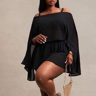 Plus Size Women's Spring/Summer Fashion Casual Sexy Streetwear Leopard Print Sheer Chiffon Asymmetri