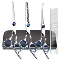 寵物剪刀 6吋不鏽鋼泰迪狗狗剪刀 附安全圓頭 重型鈦塗層直剪 打薄剪與彎剪 寵物剪刀 6吋不鏽鋼泰迪狗狗剪刀 專業寵物剪清潔美容工具套裝