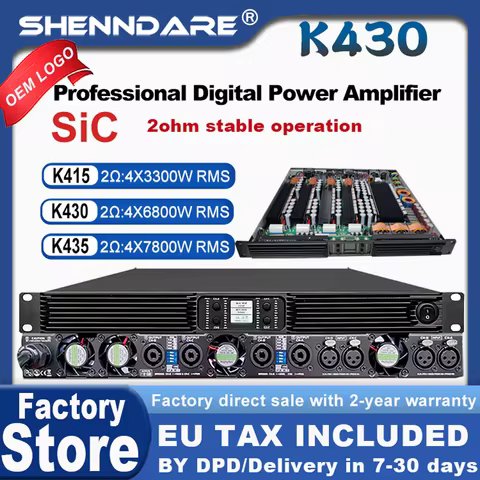 ShennDare 4x2800W Audio Professional Power Amplifier 4 Channels 1U Subwoofer Amplifier Class D Line 