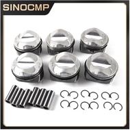Pistons & Rings Set Φ84.5mm STD MAHLE  06E107065CF For Audi A6 A7 A8 2.8 FSI V6 BDX CCDA CCEA Engine