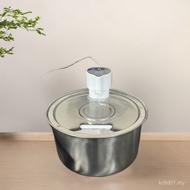 Cross-Border 304 Stainless Steel Pet Drinking Fountain Charging Induction Cat Dog Water Feeder Remov