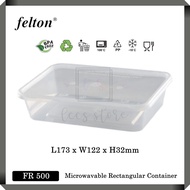 Felton FR 500 Disposable Microwave Rectangular Food Container (450ml x 50 pieces)