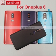 DIYcayllnne Oneplus 6 Back Cover Glass Rear Housing Battery Door Replacement With Camera Lens Adhesive Sticker