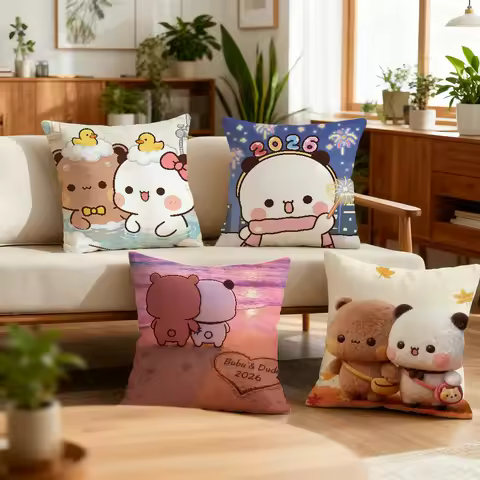 Cute Bear bubu dudu cushion cover Decoration Room Shop Car Best Home Office Coffee Pillow Sofa Print