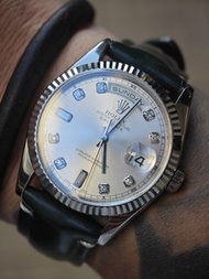 Rolex 118239 銀色鑽面WG DayDate 白金