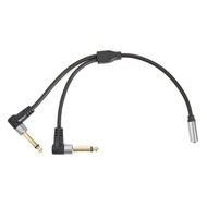 (SBTZ) 1/8 Inch Socket to 1/4 Inch Plug Y Splitter Adapter Cable 0.24M 3.5mm Female Stereo to Dual 6