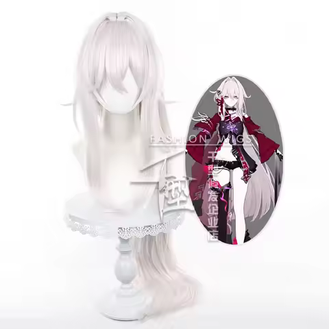 Thelema Cosplay Wig Game Honkai Impact 3 Cosplay Prop Thelema Synthetic Hair Long White Pink Wigs Pa