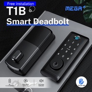 MEGA Security Bluetooth Digital Door Lock, Fingerprint Scanner, Touch Screen Keypad, App Control, Easy to Install