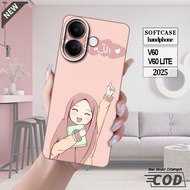 VIVO V60 5G 2025 case AND VIVO V60 LITE 2025 case _Cool Flexible Clear Black Rubber Silicone Casing