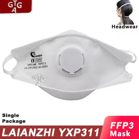 LAIANZHI FFP3 CE Face mask Air valve protective masks pm2.5 masks harmful hygiene mask filter Headwe