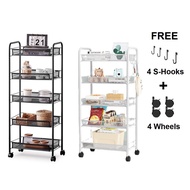 3/4 /5 Tier Rack  Rak Serbaguna Barang Bertingkat Tempat Letak Pinggan Periuk Cawan Gelas Sudu Pisau