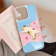 case for iphone xr 11 12 13 14 15 16 pro max plus air back cover cute naughty cat pattern tpu case r