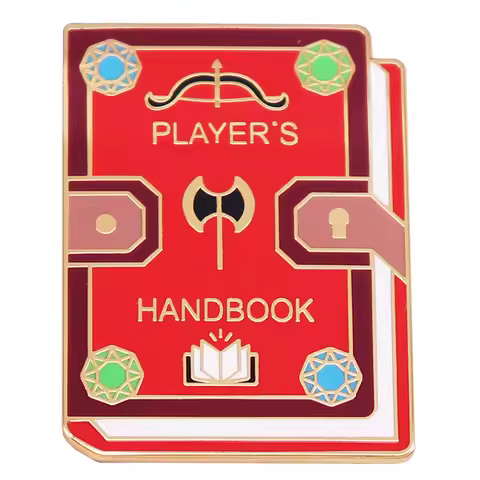 Dungeons and Dragons literature player‘s handbook enamel pin