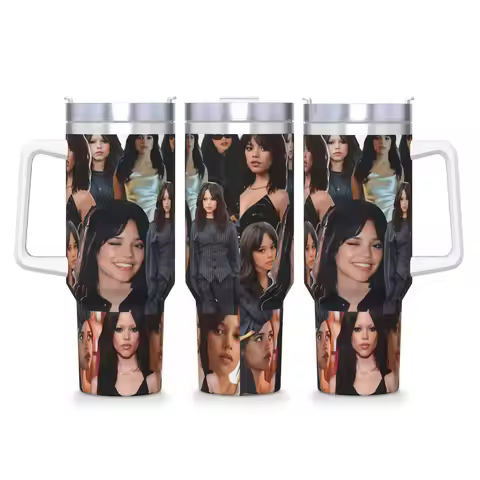 Stainless Steel Tumbler J-Jenna O-Ortega Mugs Cup With Straws Travelist Cold Drink Water Bottle Leak