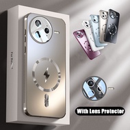 Case For POCO F7 Ultra F7 Pro Frosted Shockproof Lens Protection Film Magnetic Back Cover For Poco F