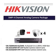 HIKVISION 5MP 4Channel Analog Camera Package