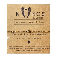 VIKIKO [Stable Wealth] Beaded Natural Tiger Crystal Element 1.5mm Girl Lucky Small Bracelet Rope