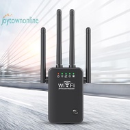 [joytownonline.sg] WiFi Extender Booster 2.4 GHz 300Mbps Easy Setup 4 Antenna Long Range for Home