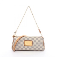 LOUIS VUITTON Eva 單肩包 手提包 N55214 Damier Azur 帆布 白色 二手 女士 LV
