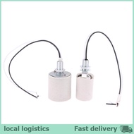H&Z E14/E27 Ceramic Screw Lamp Holder LED Light Heat Resistant Adapter Home Use Round Soet For Bulb 